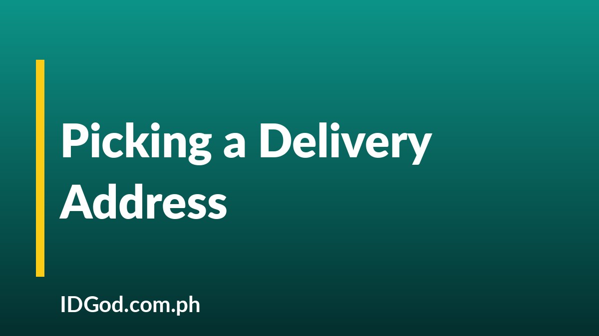 Choosing a Delivery Address for Your Order