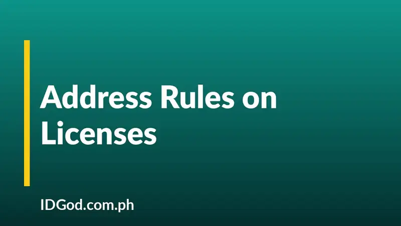 Address Rules and PO Boxes on Driver's Licenses