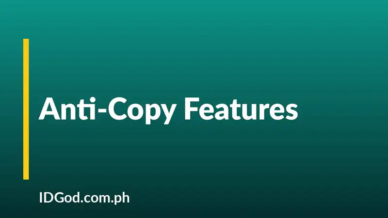 Anti-Copy Features and Void Pantographs on ID Cards