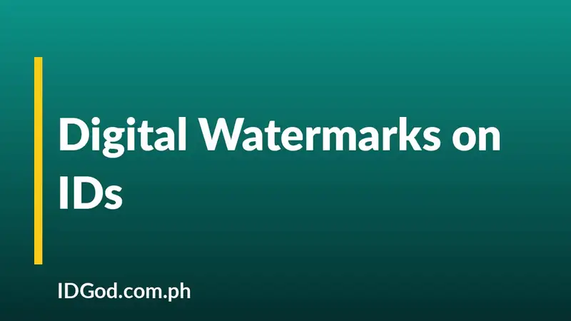 Digital Watermarks on ID Documents