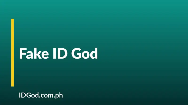 Fake ID God: The Original ID God for Premium Novelty IDs