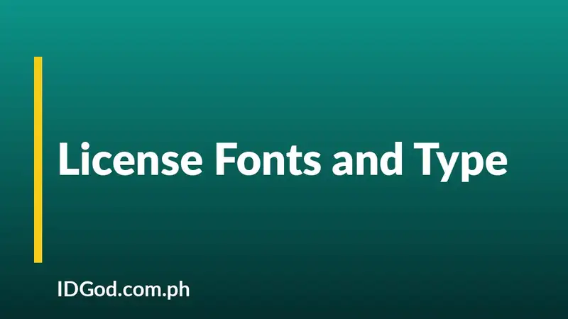 Fonts and Typography on Driver's Licenses