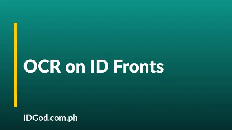 How OCR Reads the Front of an ID