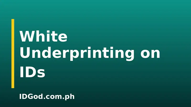 How White Underprinting Makes ID Card Colors Pop