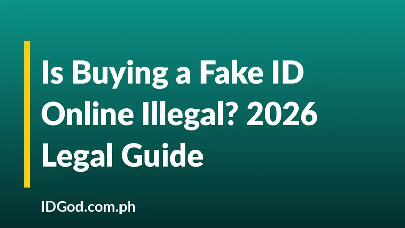 Is Buying a Fake ID Online Illegal? 2026 Legal Guide