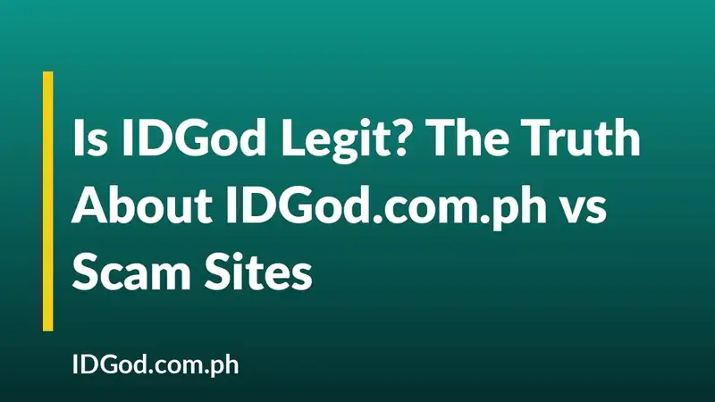 Is IDGod Legit? The Truth About IDGod.com.ph vs Scam Sites