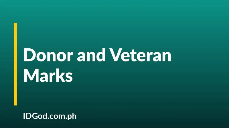 Organ Donor and Veteran Marks on a Driver's License