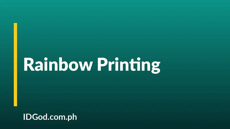 Rainbow Printing and Split Fountain on ID Cards
