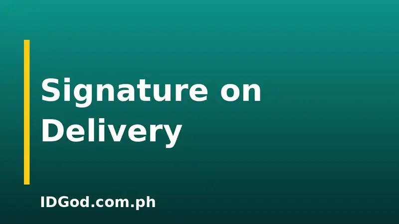 Signature Required Deliveries Explained