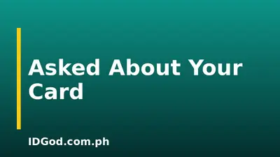 What to Say If Someone Asks About Your Card