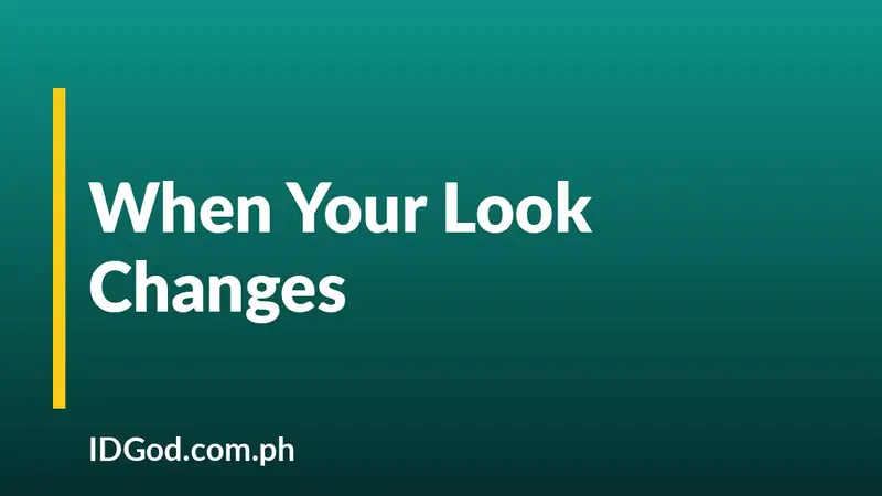 When Your Appearance Changes After You Order