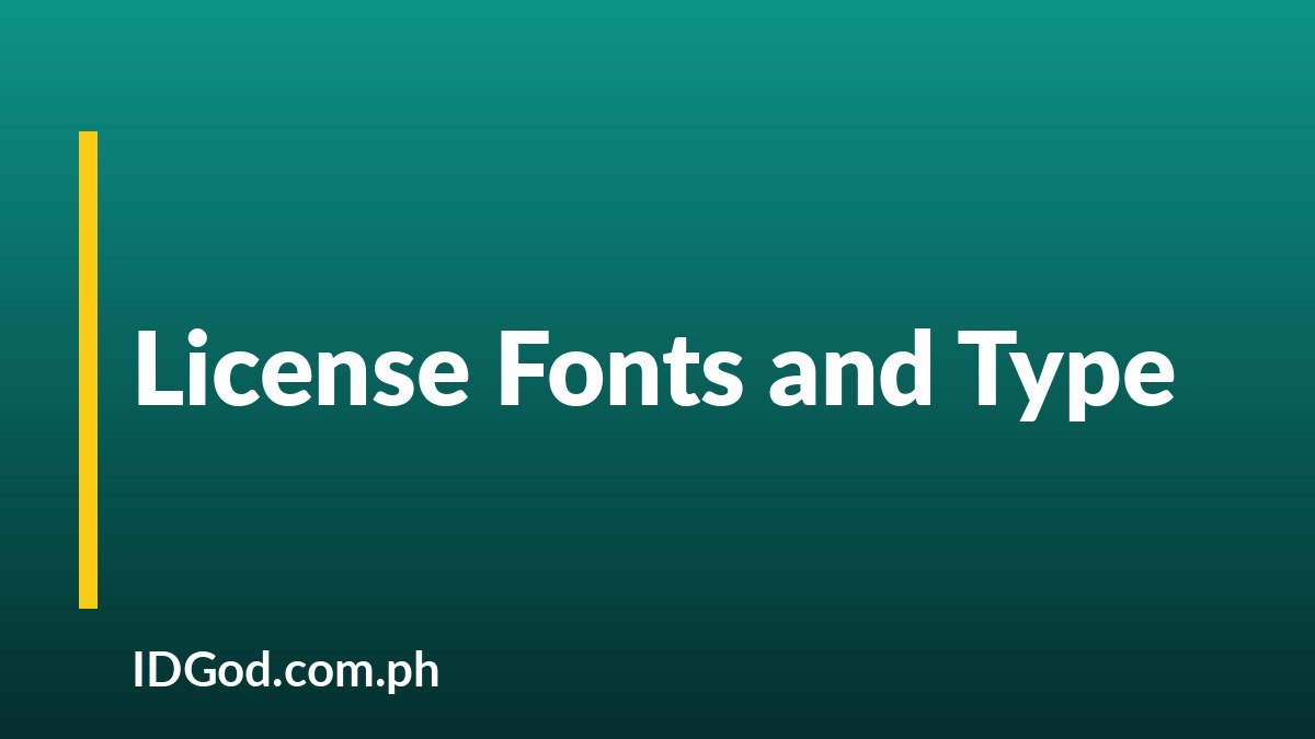Fonts and Typography on Driver's Licenses