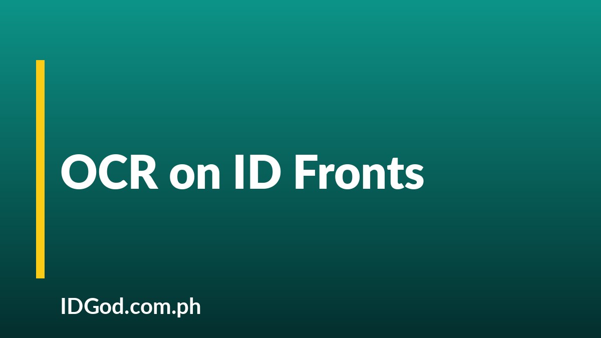 How OCR Reads the Front of an ID