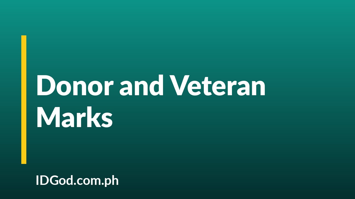 Organ Donor and Veteran Marks on a Driver's License