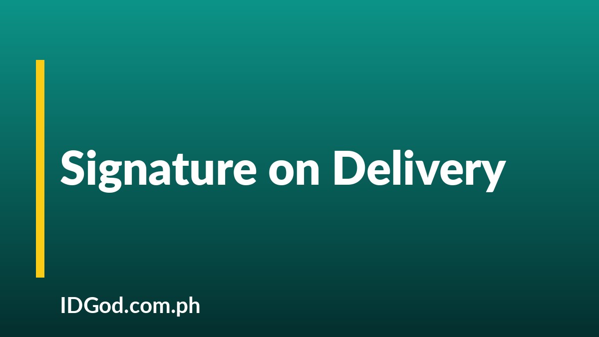 Signature Required Deliveries Explained