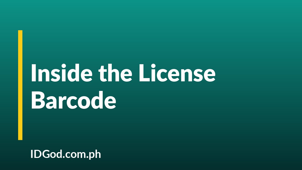 What Is Encoded in a Driver's License Barcode