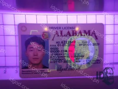 Hologram detail of IDGod Alabama Fake ID Fake ID