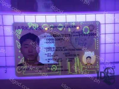 Hologram detail of IDGod Arkansas Fake ID
