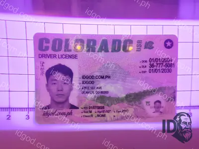 Hologram detail of IDGod Colorado Fake ID