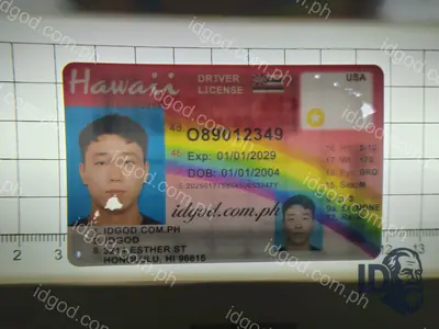 Hologram detail of IDGod Hawaii Fake ID