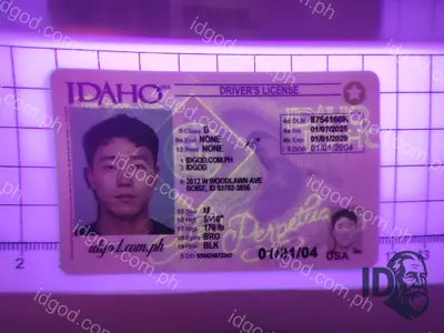 Hologram detail of IDGod Idaho Polycarbonate - Official State Material Fake ID Fake ID