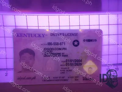 Hologram detail of IDGod Kentucky Fake ID