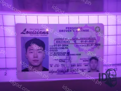 Hologram detail of IDGod Louisiana Fake ID