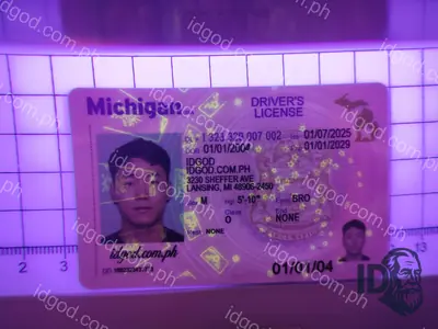 Hologram detail of IDGod Michigan Fake ID