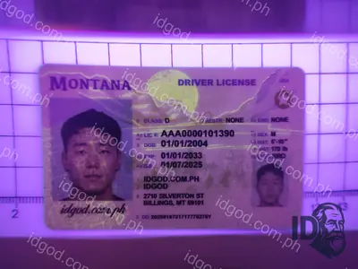 Hologram detail of IDGod Montana Polycarbonate Fake ID
