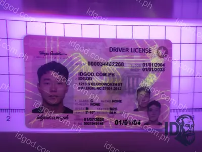Hologram detail of IDGod North Carolina Polycarbonate Fake ID