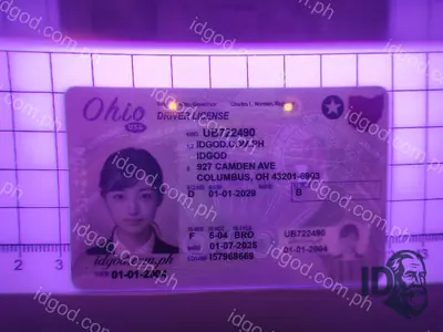Hologram detail of IDGod Ohio Fake ID Fake ID
