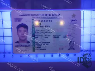 Hologram detail of IDGod Puerto Rico Fake ID