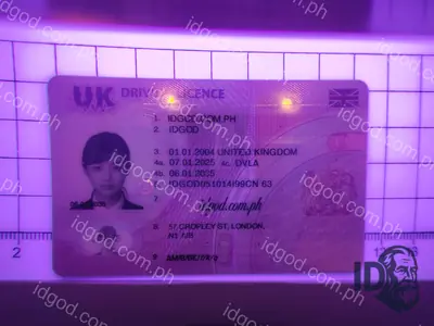 Hologram detail of IDGod United Kingdom Fake ID Fake ID