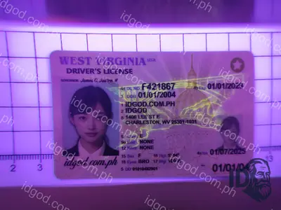 Hologram detail of IDGod West Virginia Polycarbonate Fake ID