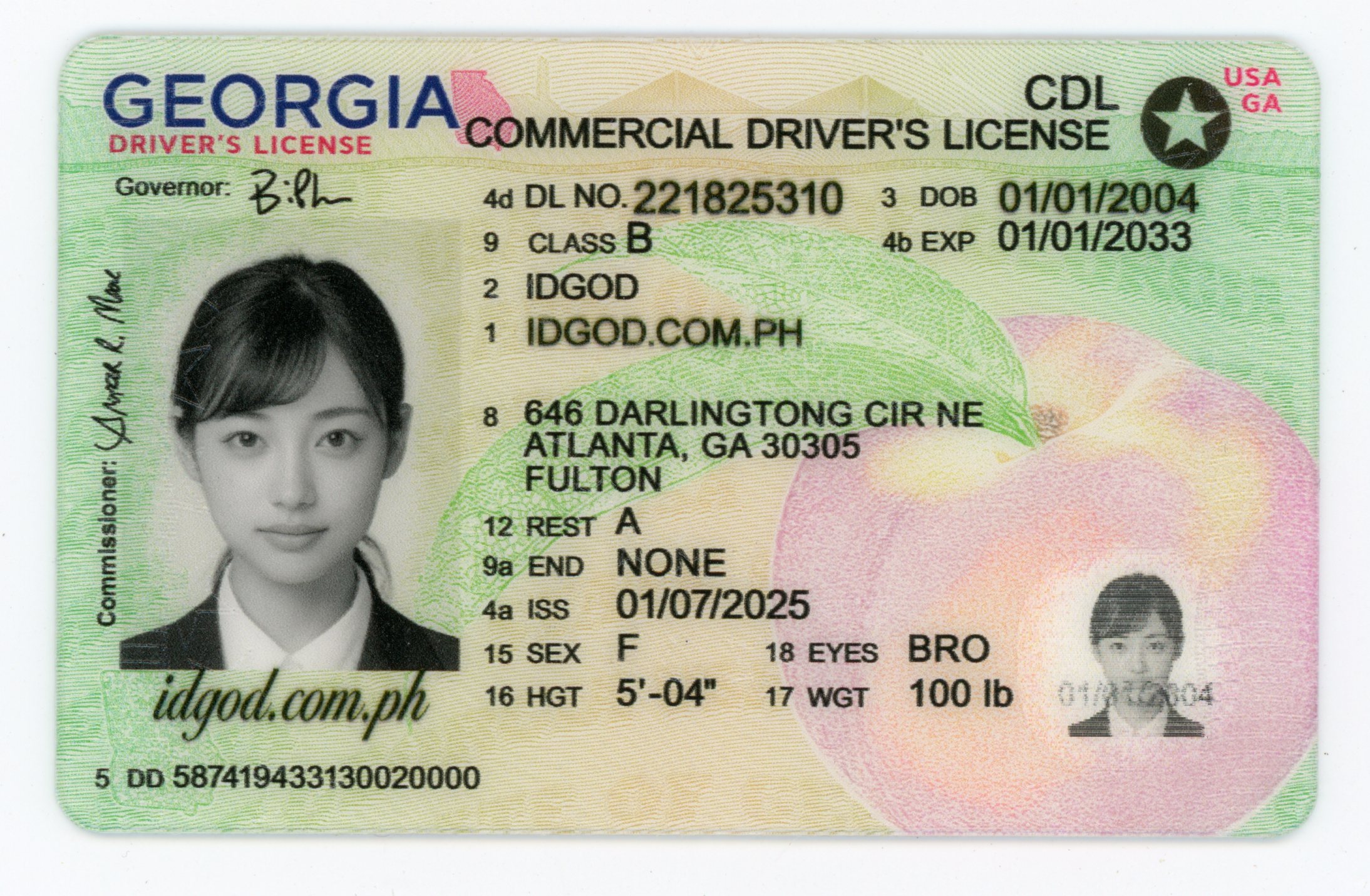 Georgia CDL Fake ID