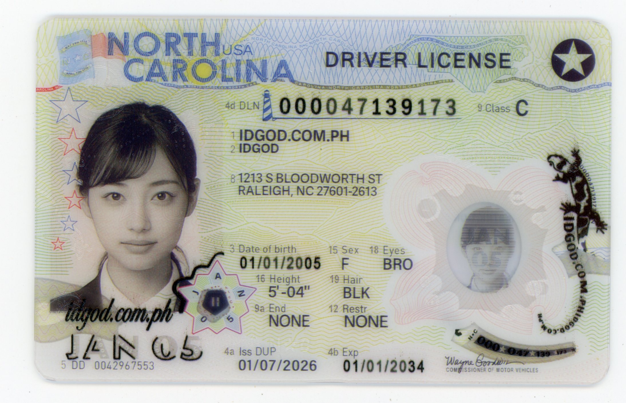 North Carolina Fake ID