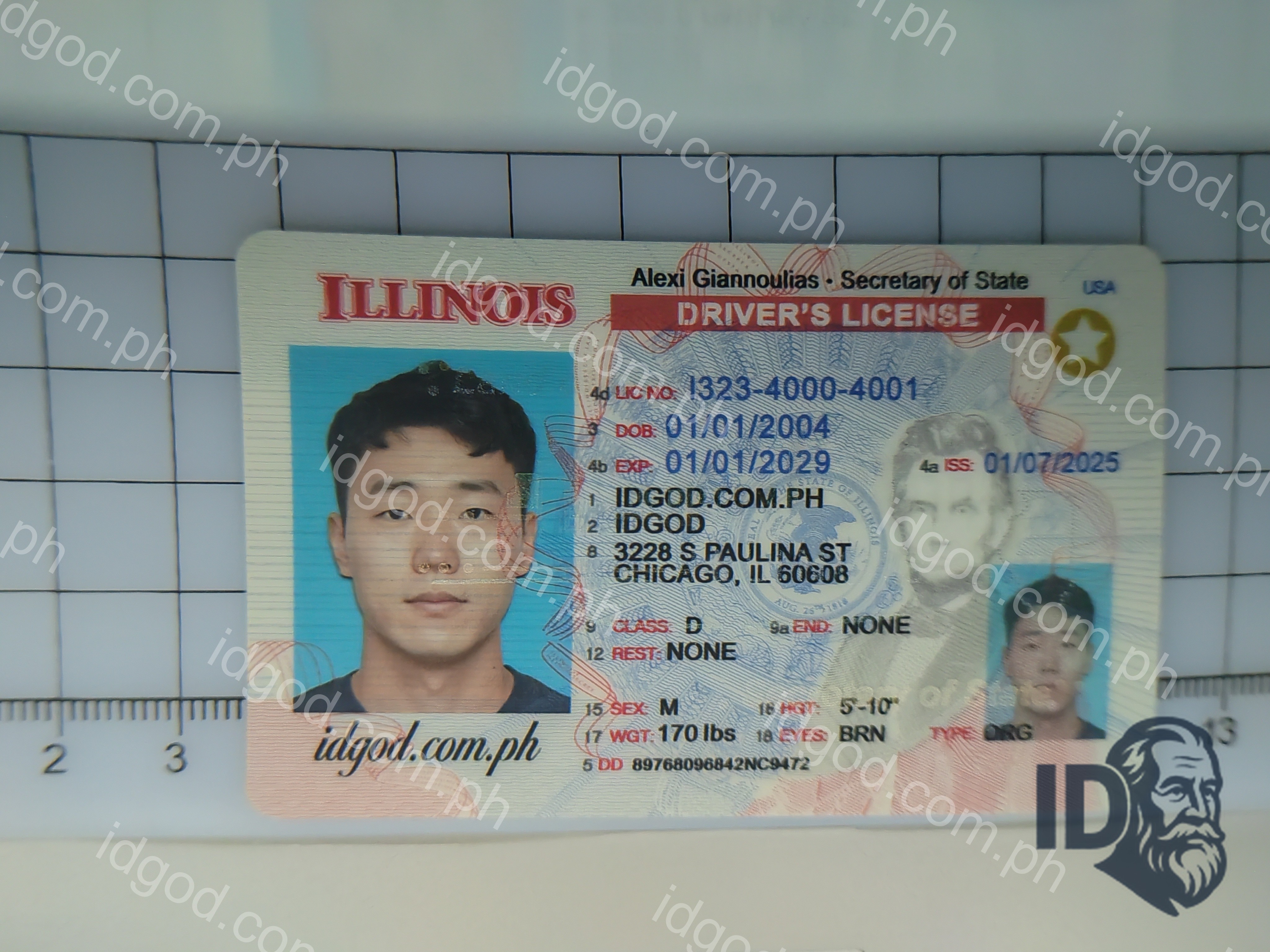 Illinois Polycarbonate - Official State Material Fake ID