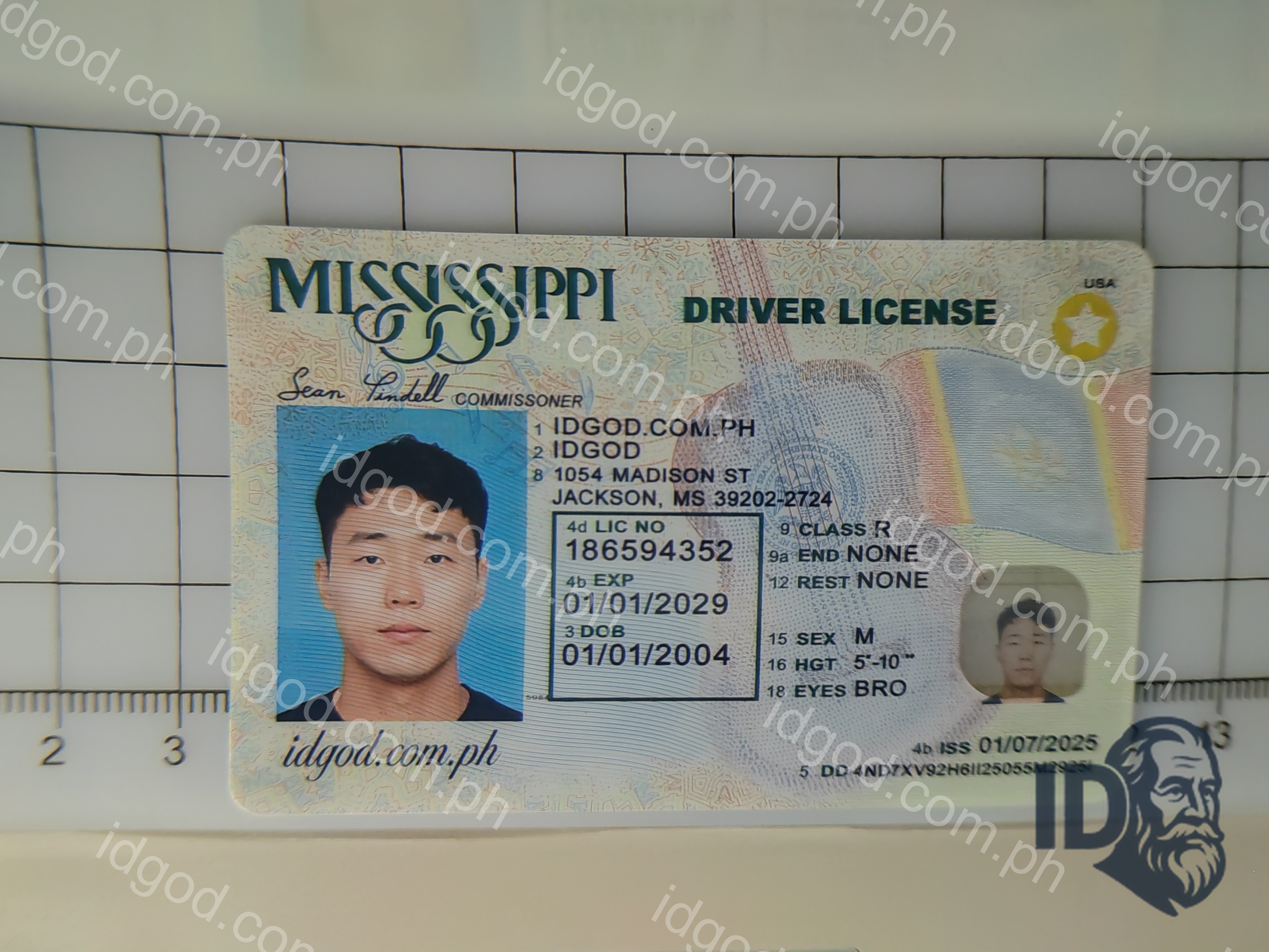 Mississippi Polycarbonate - Official State Material Fake ID