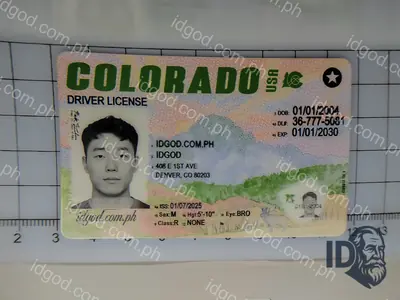 Front view of IDGod Colorado Fake ID