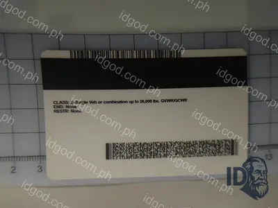 Back view of IDGod Minnesota Polycarbonate Fake ID