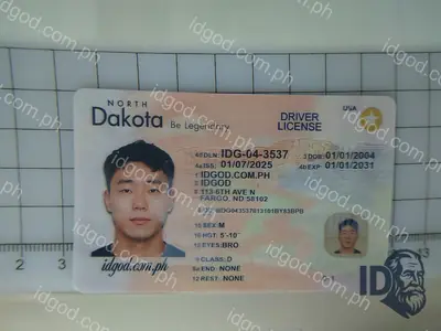 Front view of IDGod North Dakota Fake ID