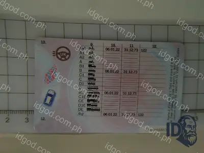 Back view of IDGod United Kingdom Fake ID Fake ID