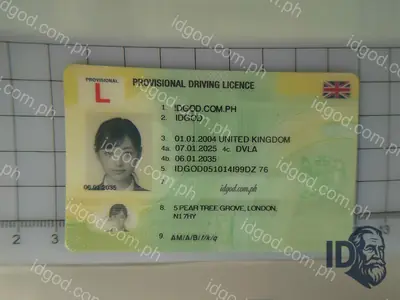 Front view of IDGod United Kingdom - Provisional Driver License Fake ID