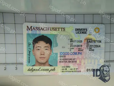 Front view of IDGod Massachusetts Fake ID Fake ID