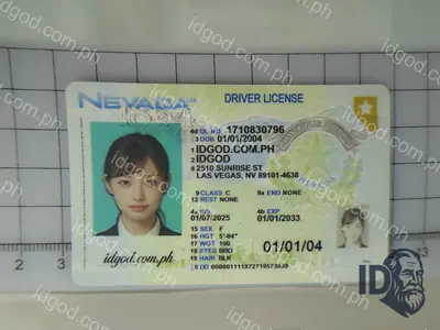Front view of IDGod Nevada Fake ID