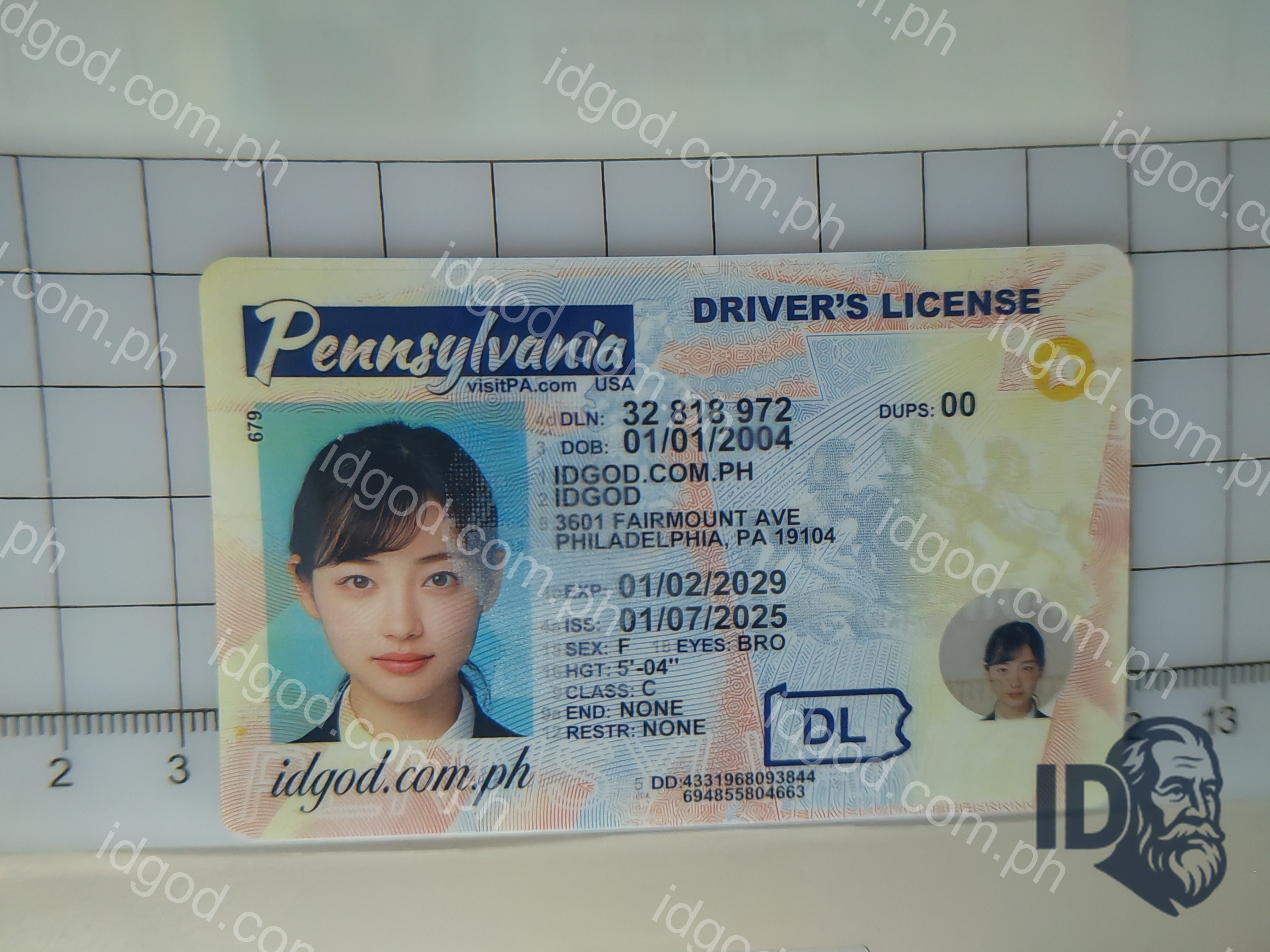 Pennsylvania Polycarbonate - Official State Material Fake ID