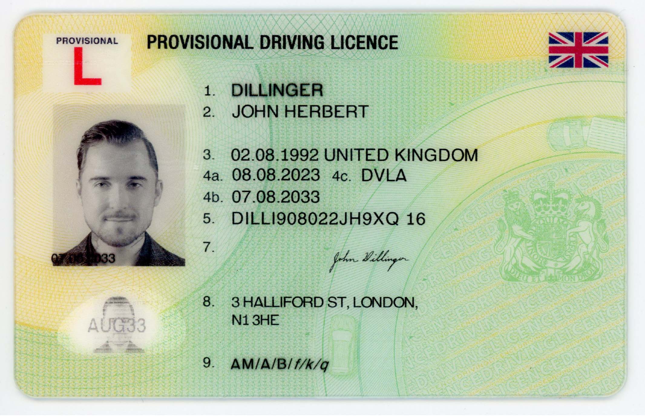 IDGod United Kingdom Fake ID - UK Provisional License